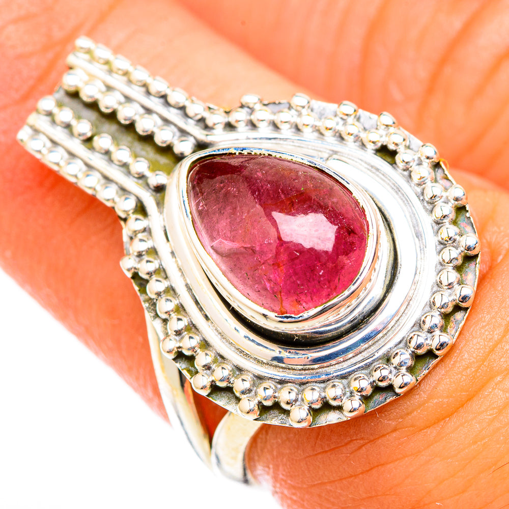 Pink Tourmaline Rings handcrafted by Ana Silver Co - RING118454