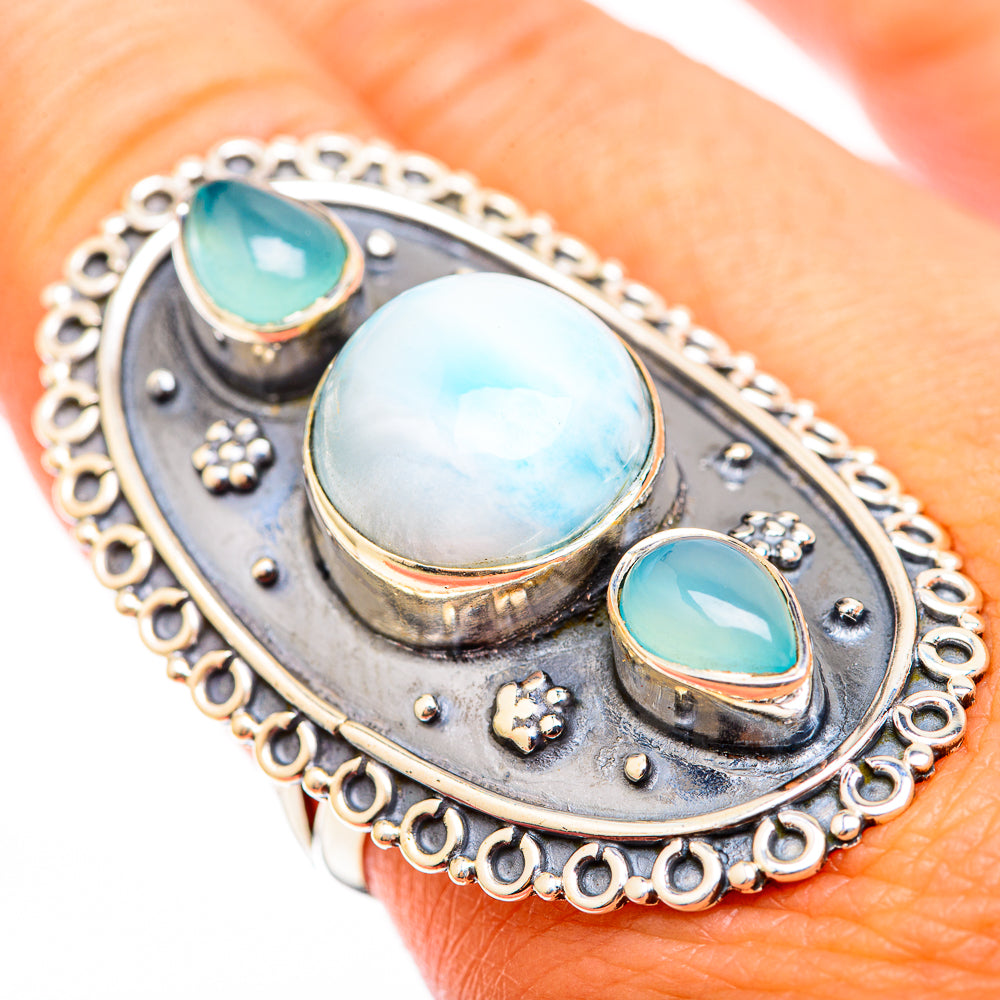 Larimar Rings handcrafted by Ana Silver Co - RING118474