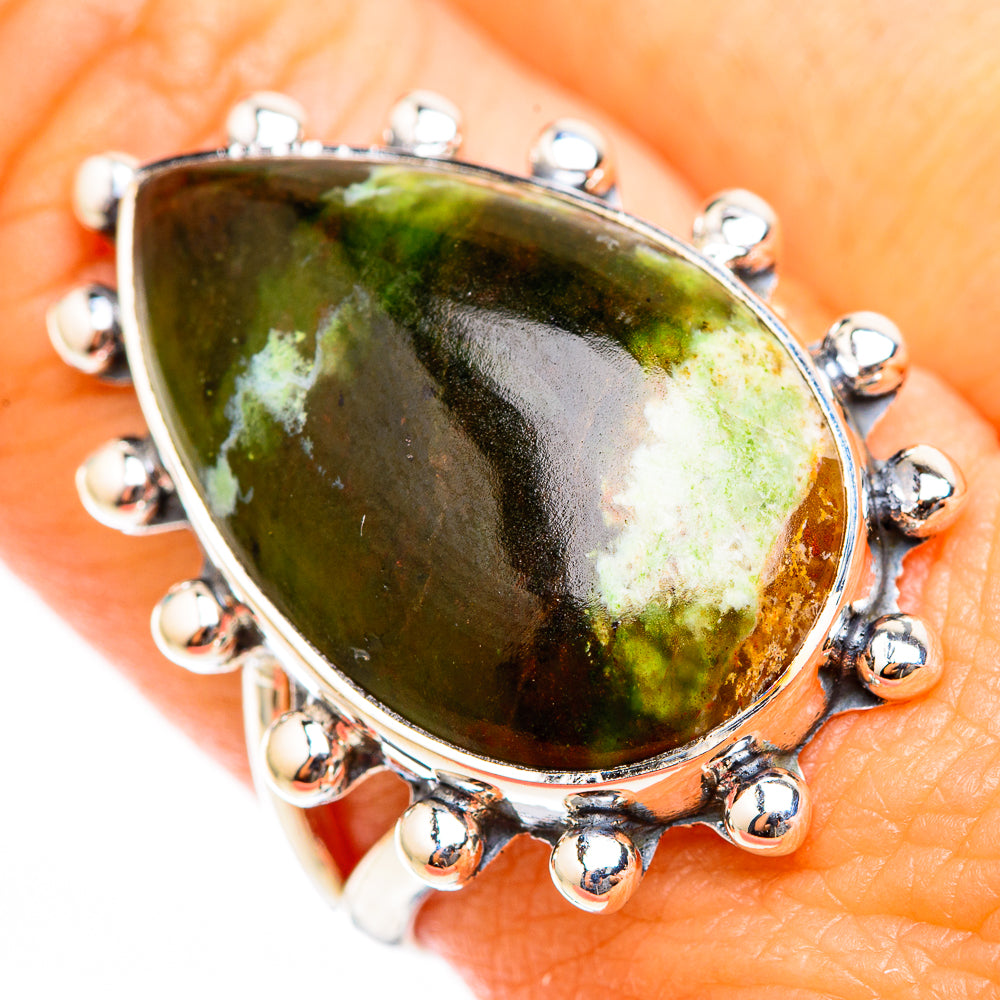 Australian Green Opal Rings handcrafted by Ana Silver Co - RING118480