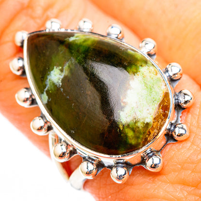 Australian Green Opal Rings handcrafted by Ana Silver Co - RING118480