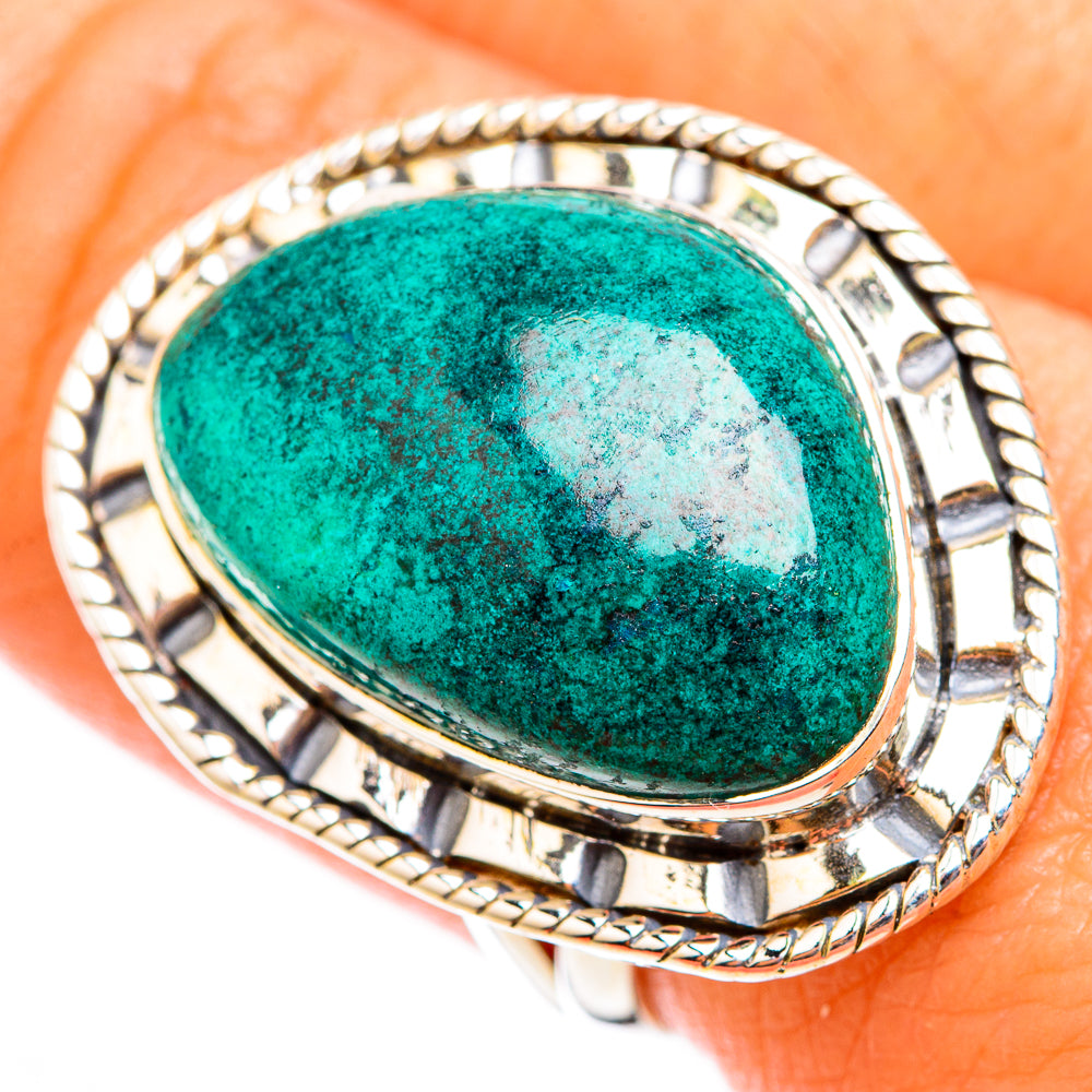 Chrysocolla Rings handcrafted by Ana Silver Co - RING118482