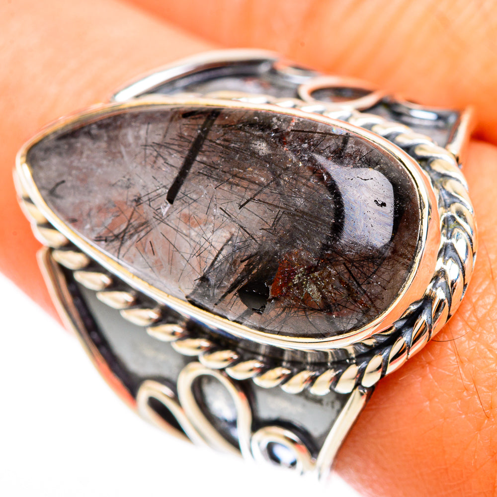 Tourmalinated Quartz Rings handcrafted by Ana Silver Co - RING118492