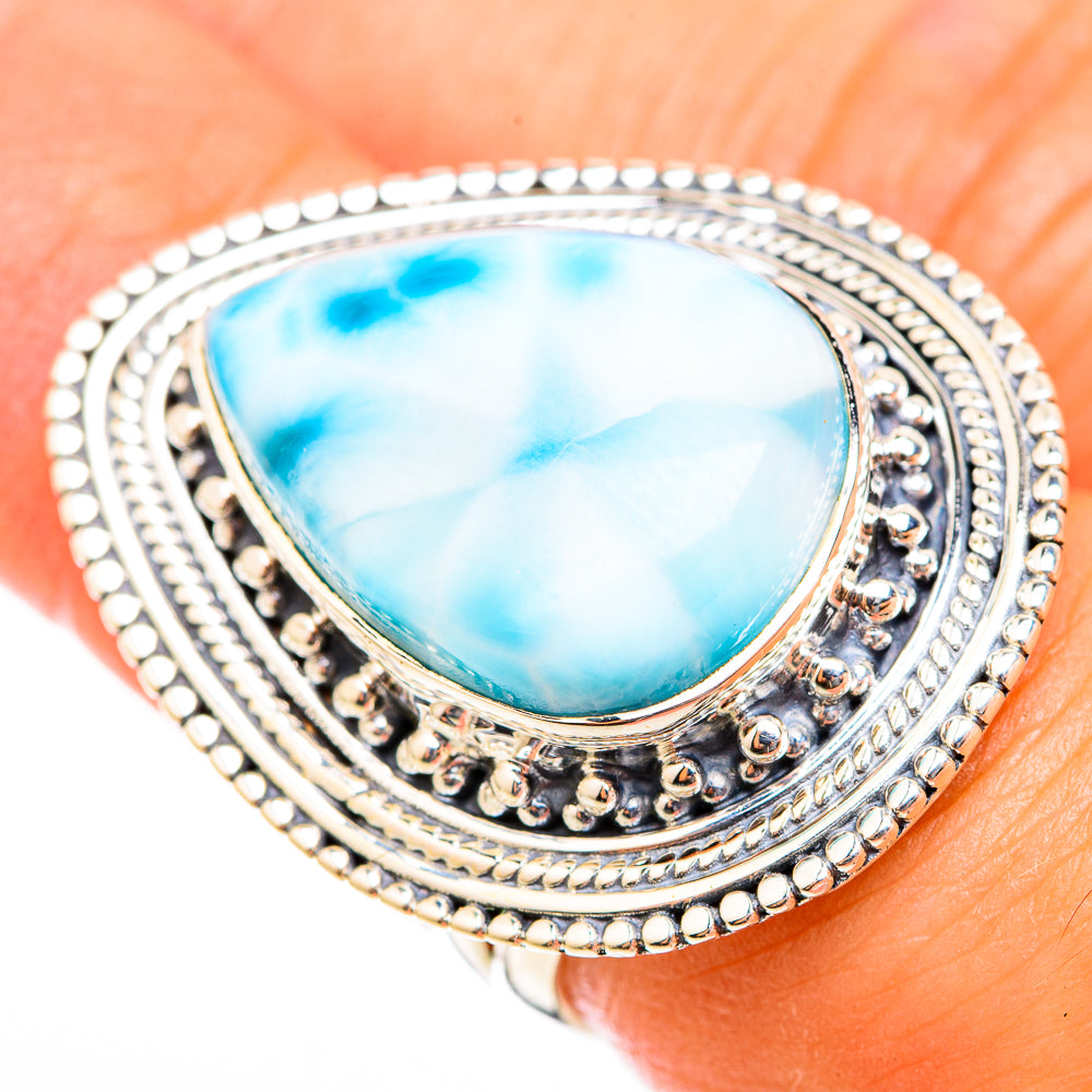 Larimar Rings handcrafted by Ana Silver Co - RING118504