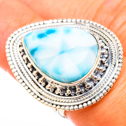 Larimar Rings handcrafted by Ana Silver Co - RING118504
