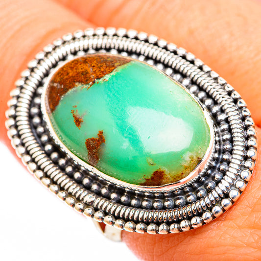 Chrysoprase Rings handcrafted by Ana Silver Co - RING118511