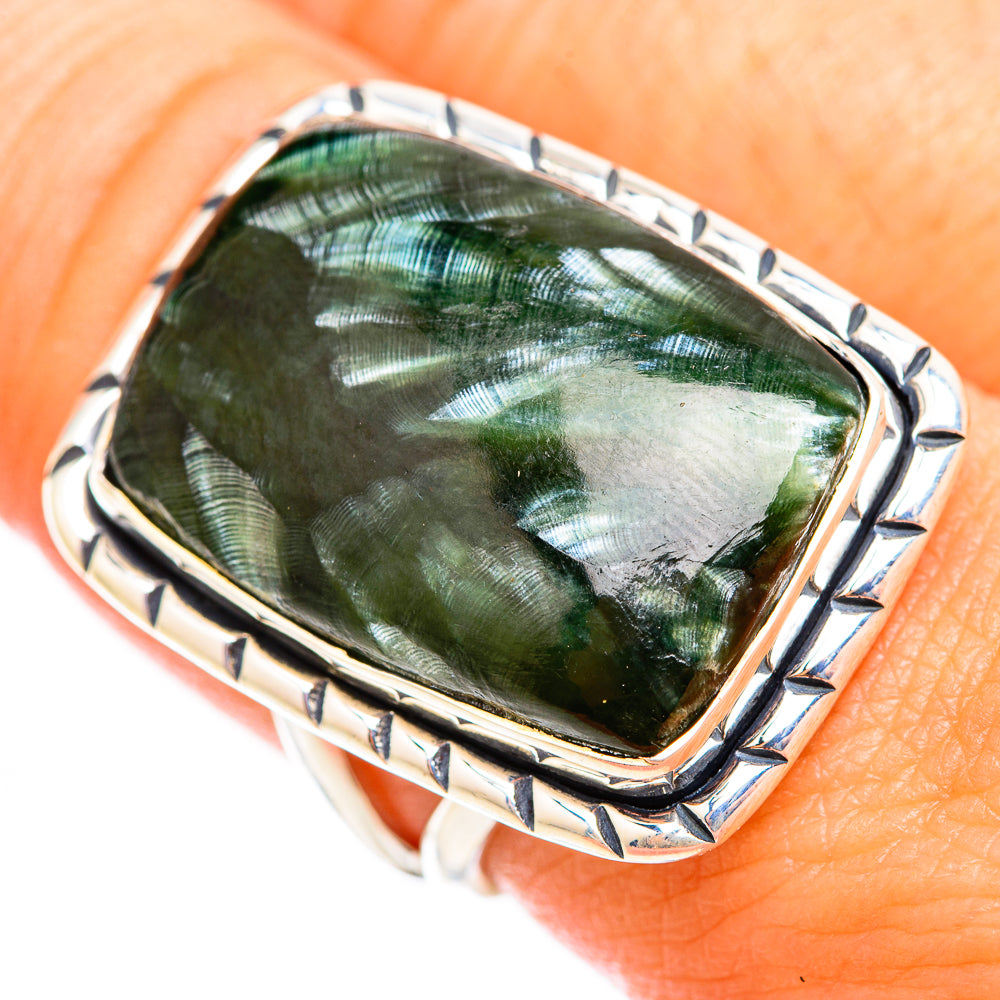 Seraphinite Rings handcrafted by Ana Silver Co - RING118515