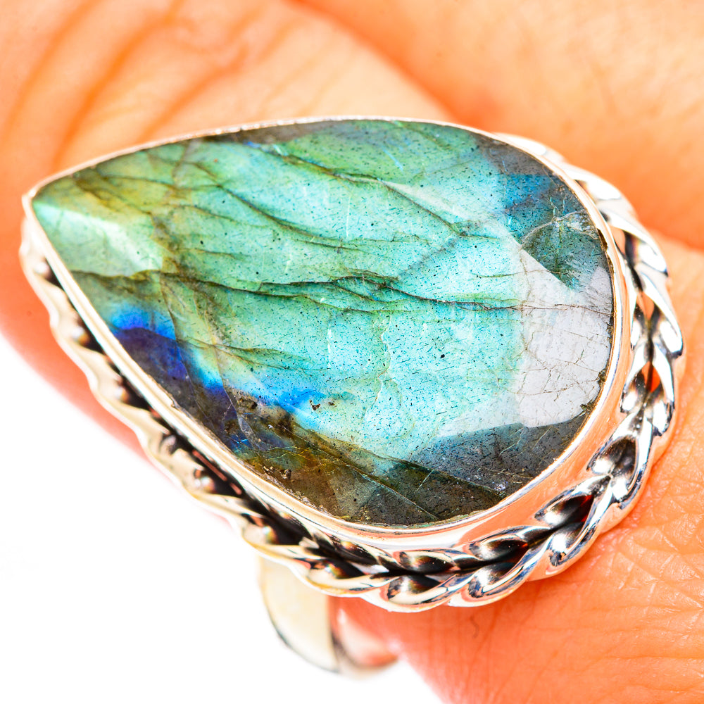 Labradorite Rings handcrafted by Ana Silver Co - RING118517