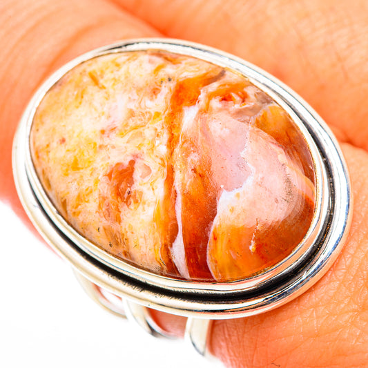 Orange Agate Rings handcrafted by Ana Silver Co - RING118520