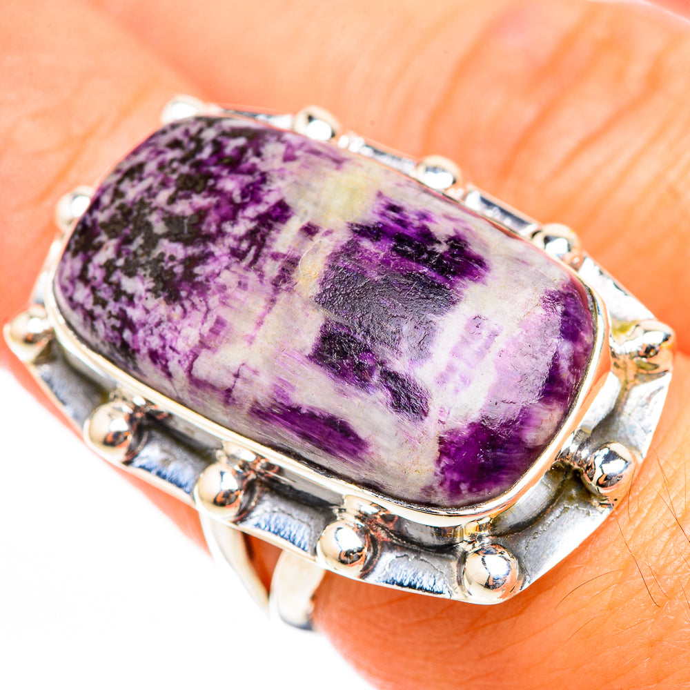Lepidolite Rings handcrafted by Ana Silver Co - RING118523