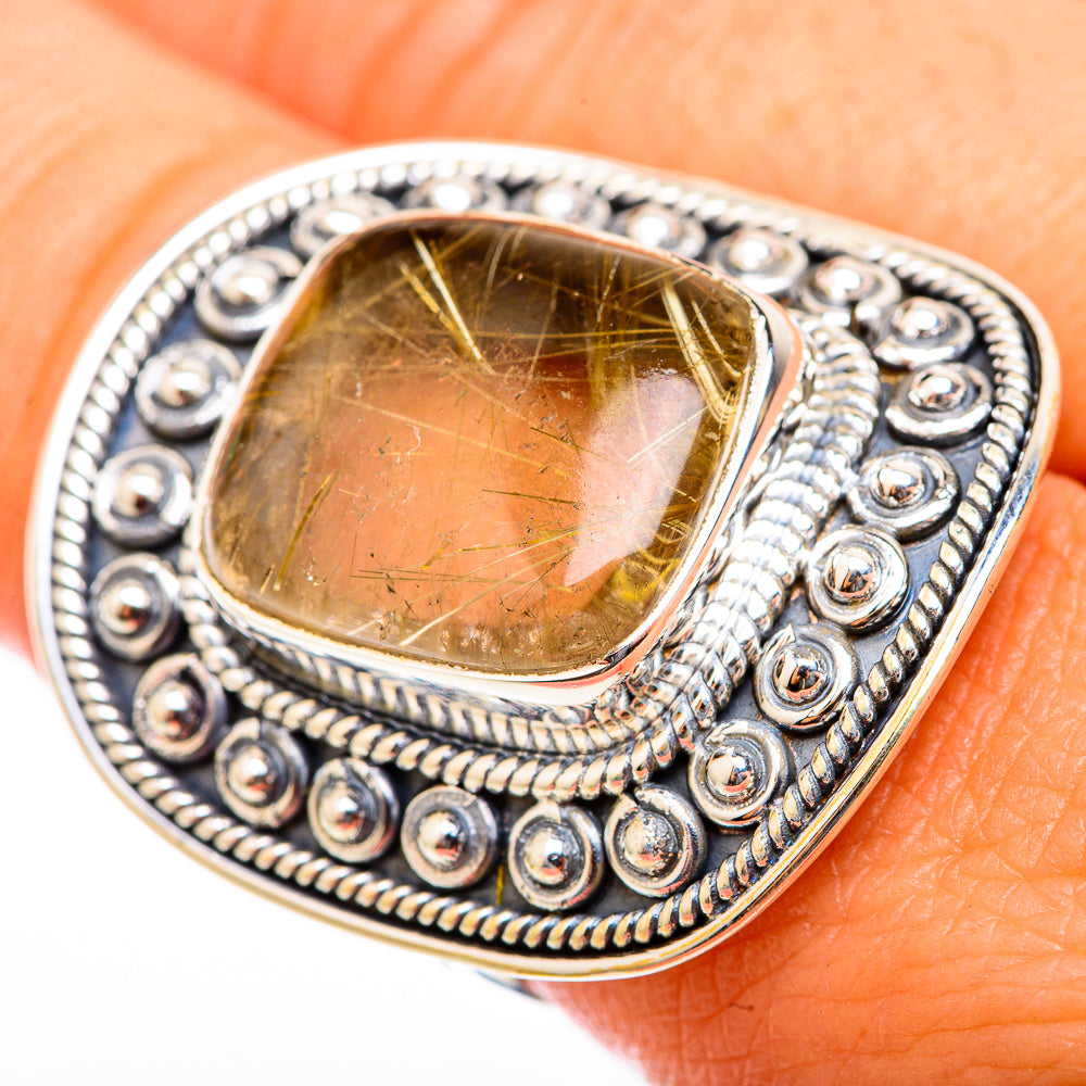 Rutilated Quartz Rings handcrafted by Ana Silver Co - RING118526