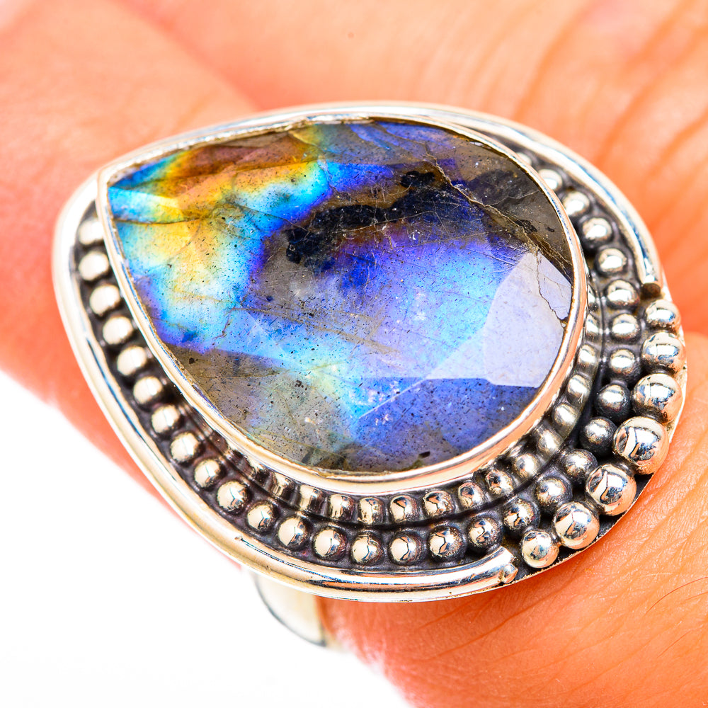 Labradorite Rings handcrafted by Ana Silver Co - RING118534