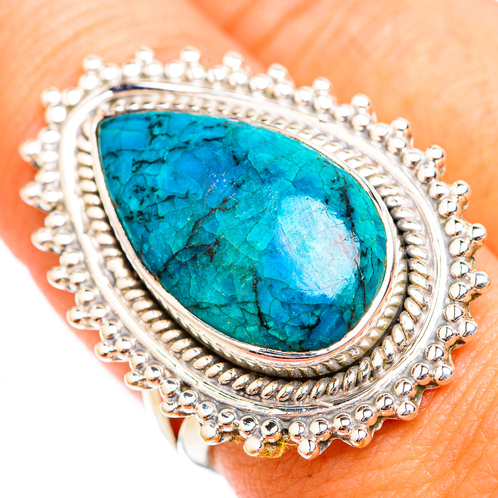 Chrysocolla Rings handcrafted by Ana Silver Co - RING118541