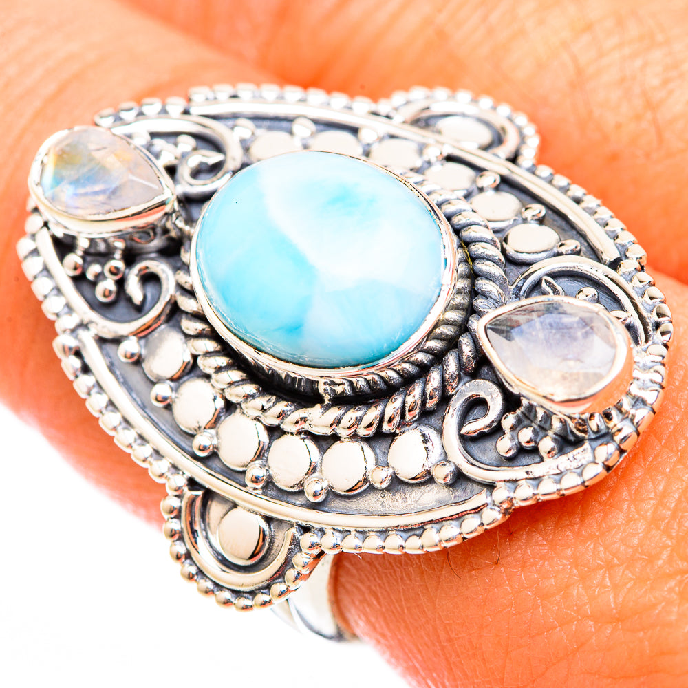 Larimar Rings handcrafted by Ana Silver Co - RING118543