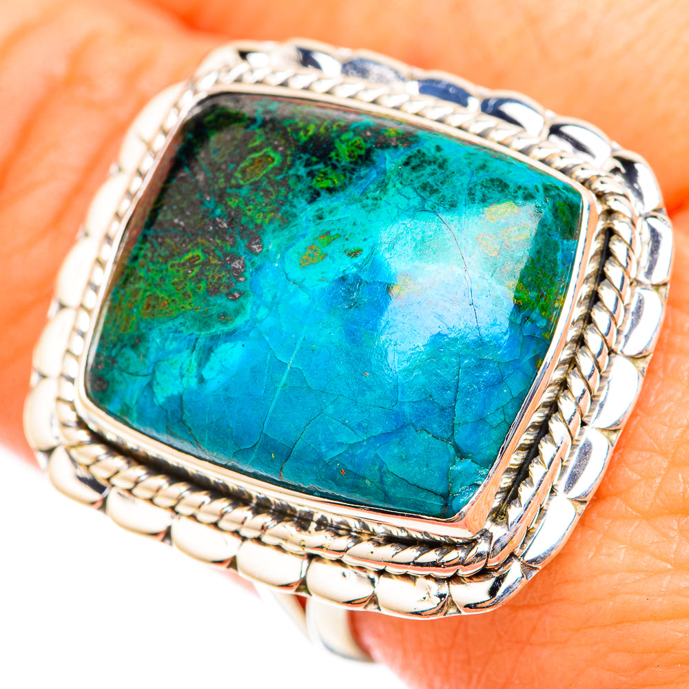 Chrysocolla Rings handcrafted by Ana Silver Co - RING118559