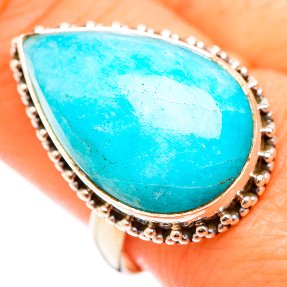 Peruvian Amazonite Rings handcrafted by Ana Silver Co - RING118566
