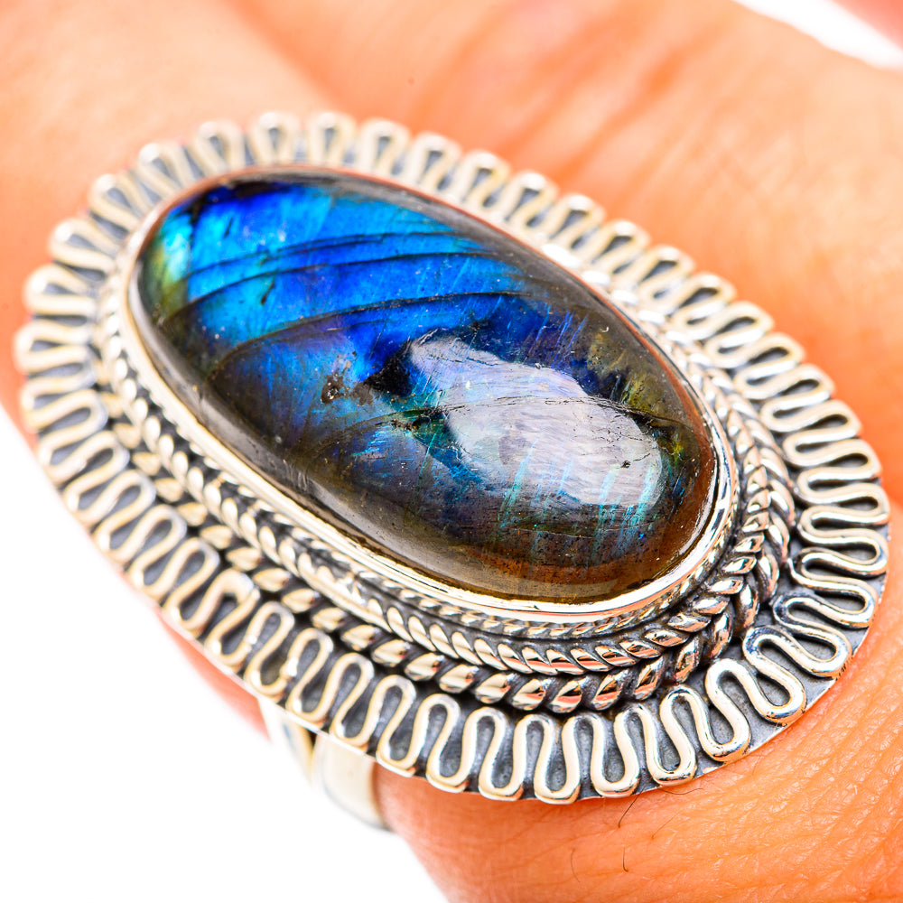 Labradorite Rings handcrafted by Ana Silver Co - RING118567