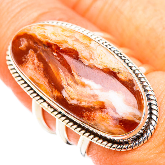 Crazy Lace Agate Rings handcrafted by Ana Silver Co - RING118574