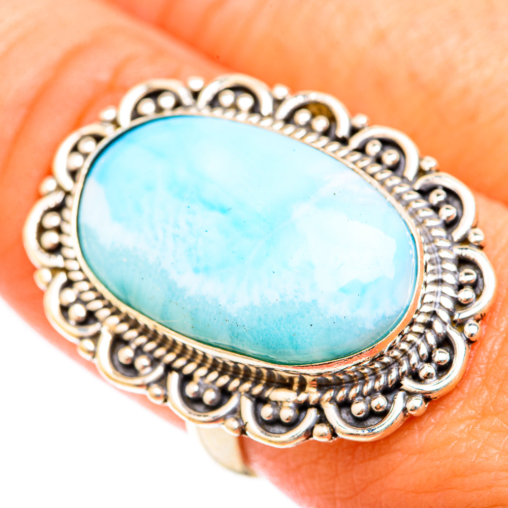 Larimar Rings handcrafted by Ana Silver Co - RING118587