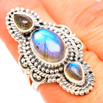 Labradorite Rings handcrafted by Ana Silver Co - RING118589