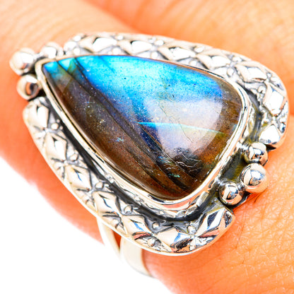 Labradorite Rings handcrafted by Ana Silver Co - RING118590