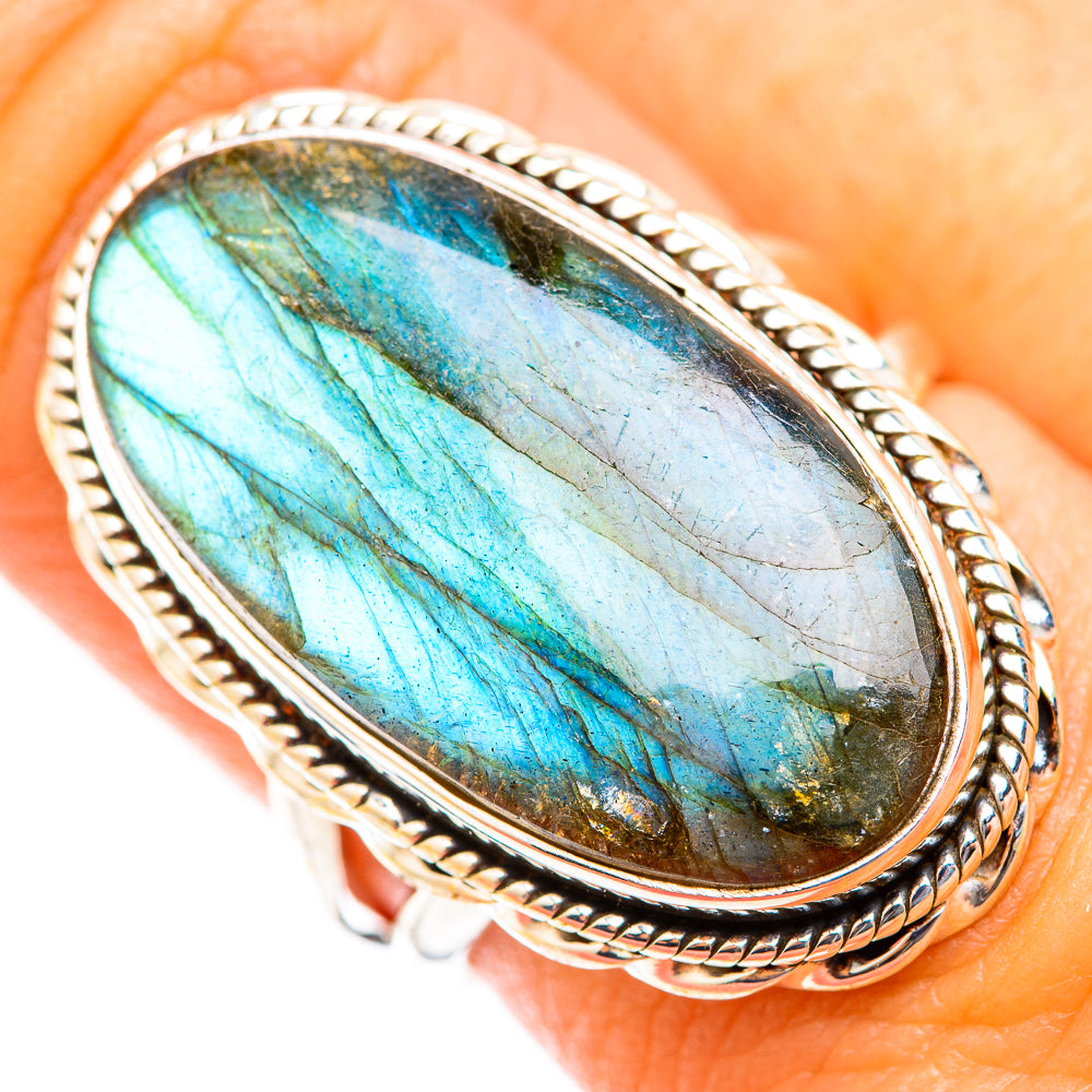 Labradorite Rings handcrafted by Ana Silver Co - RING118591
