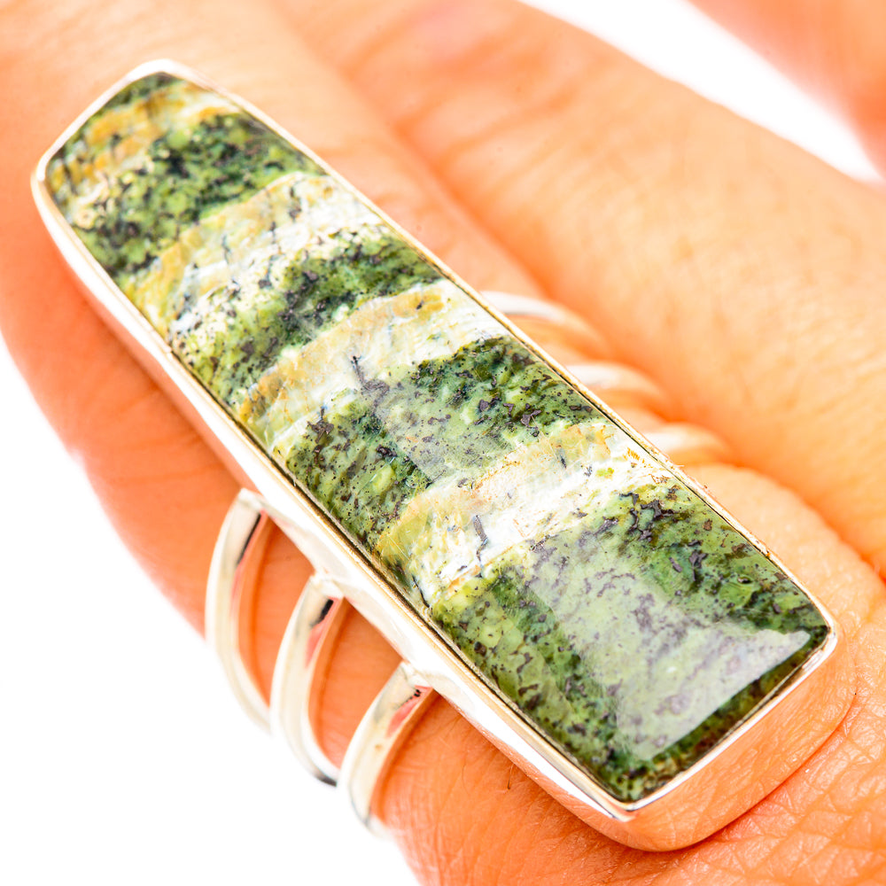 Green Swiss Opal Rings handcrafted by Ana Silver Co - RING118592