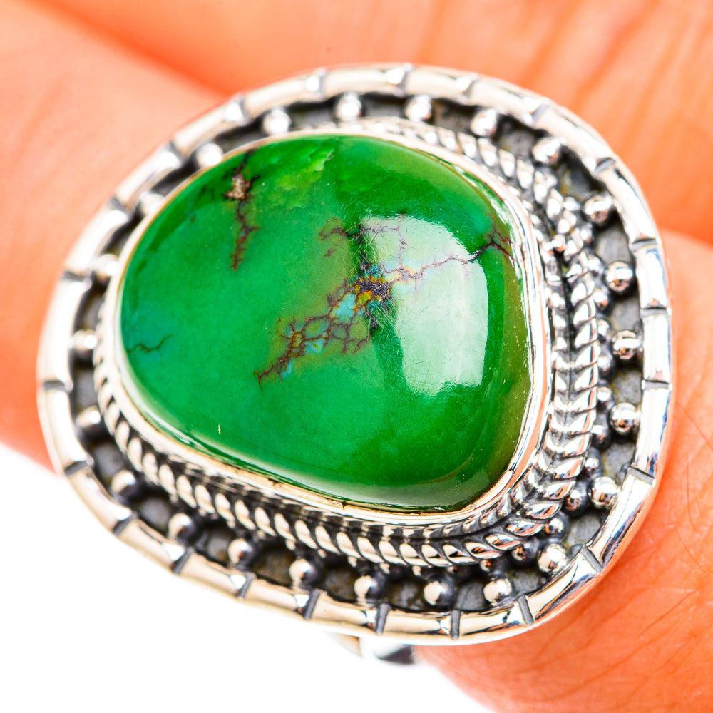 Tibetan Turquoise Rings handcrafted by Ana Silver Co - RING118612