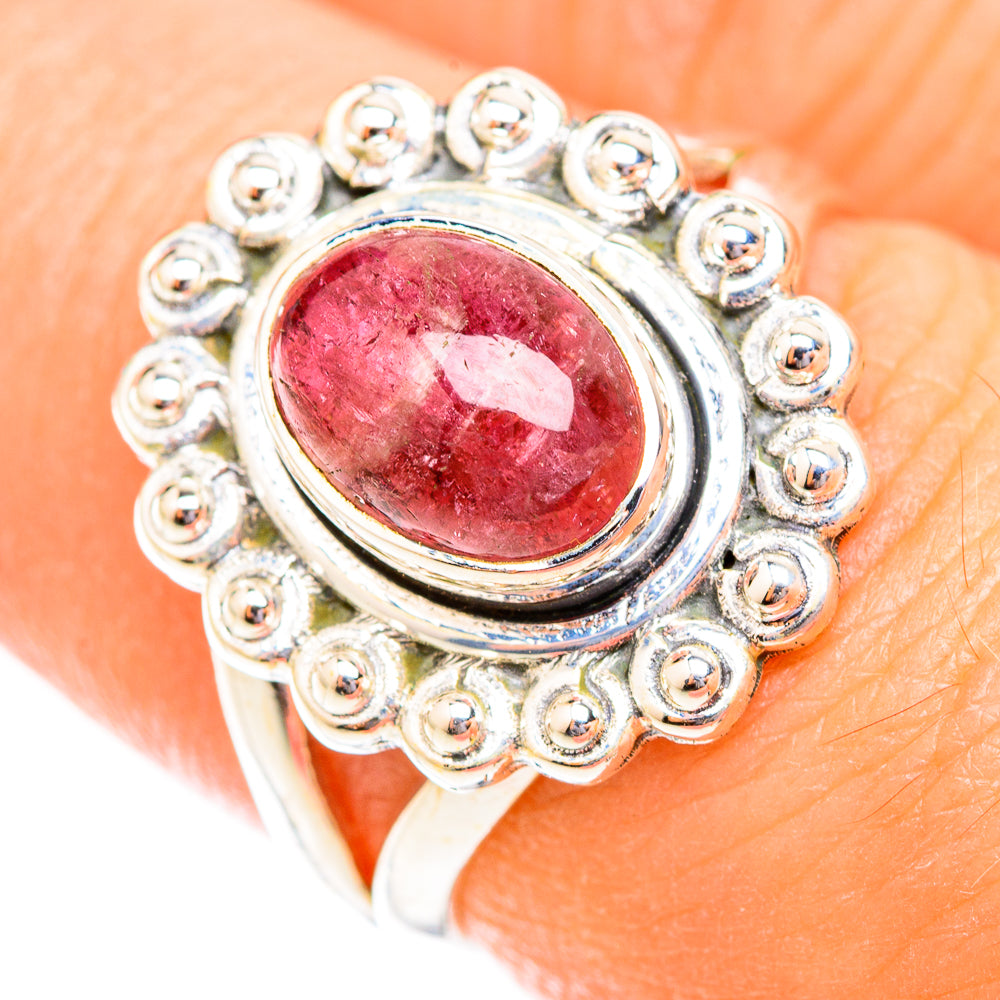 Pink Tourmaline Rings handcrafted by Ana Silver Co - RING118617