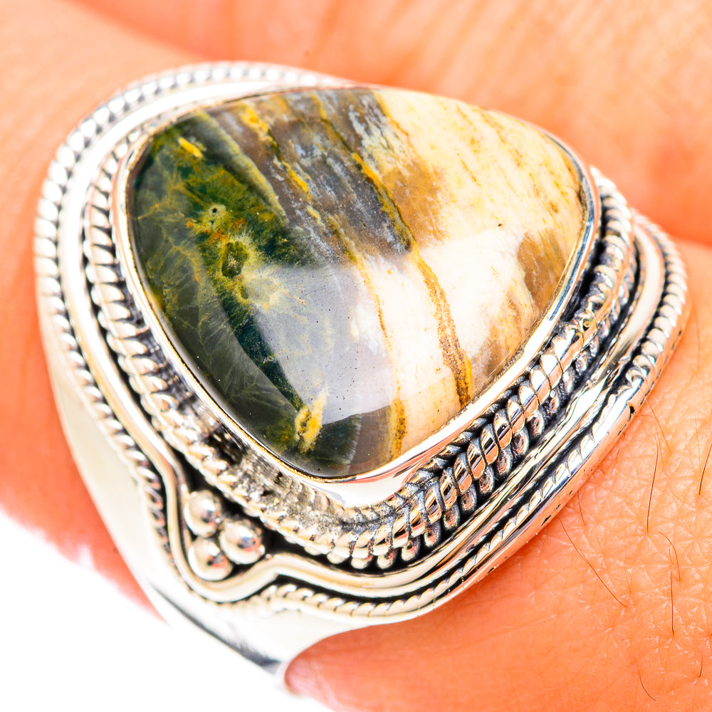 Ocean Jasper Rings handcrafted by Ana Silver Co - RING118626