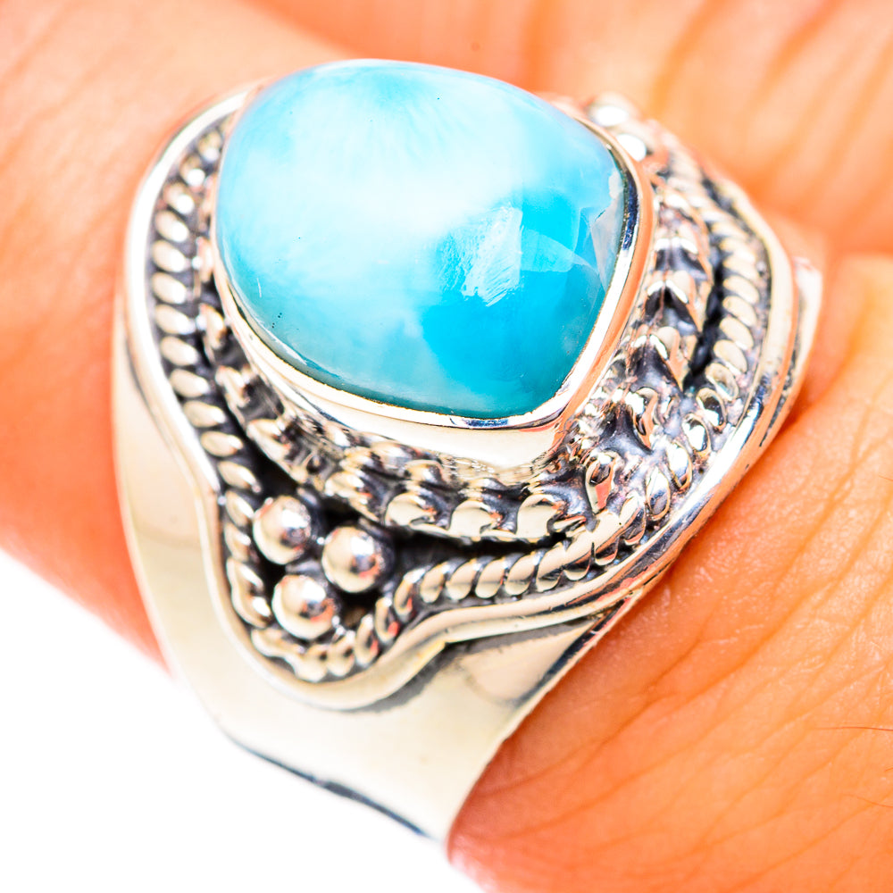 Larimar Rings handcrafted by Ana Silver Co - RING118635