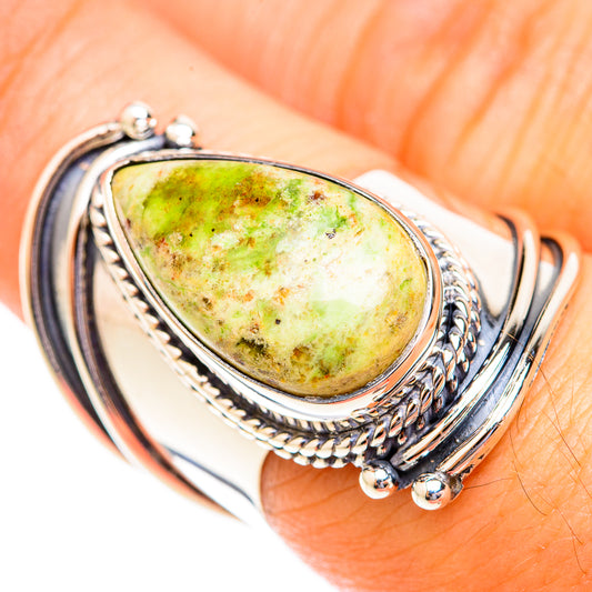 Australian Green Opal Rings handcrafted by Ana Silver Co - RING118639