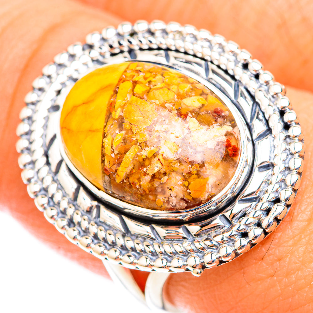 Brecciated Mookaite Rings handcrafted by Ana Silver Co - RING118643