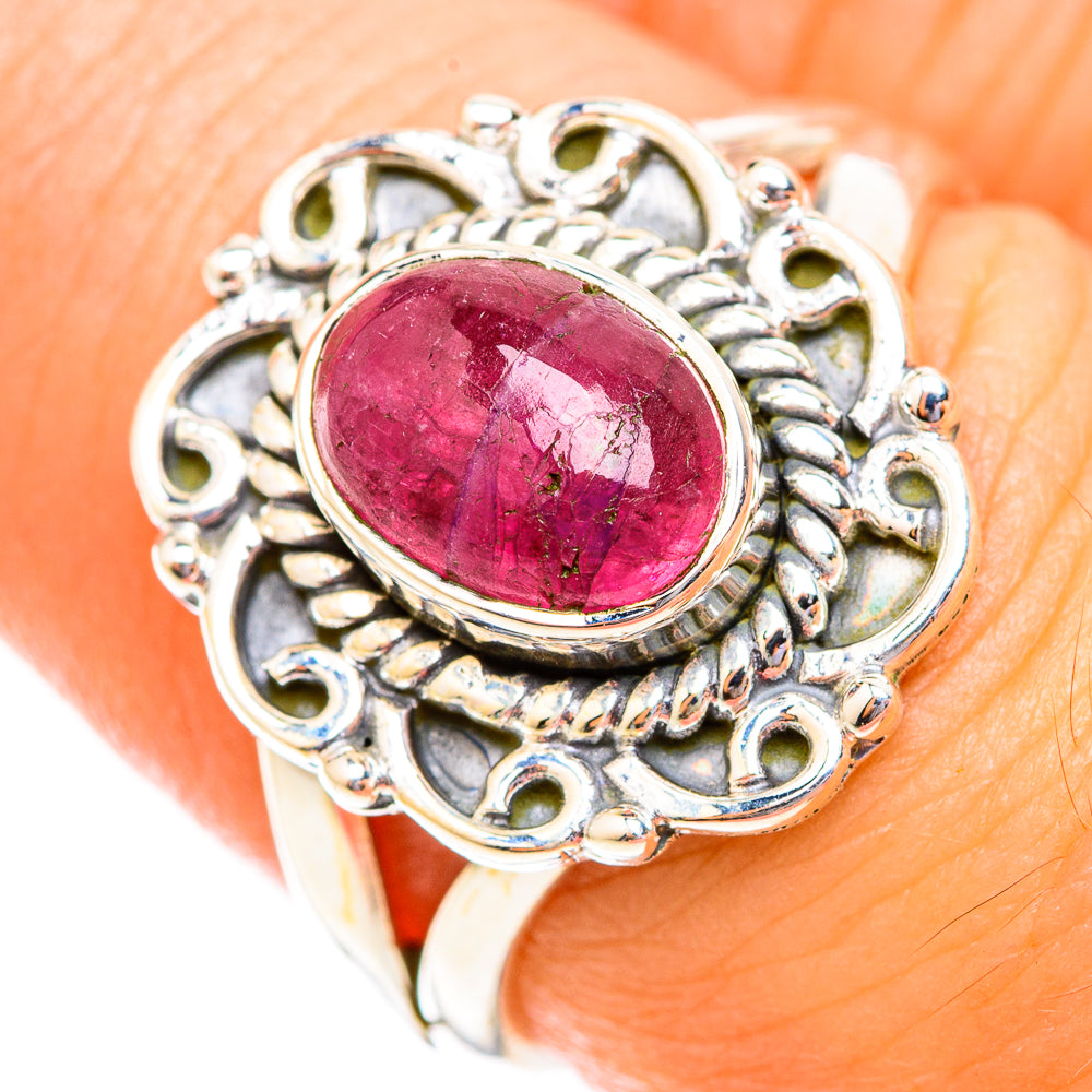 Pink Tourmaline Rings handcrafted by Ana Silver Co - RING118645