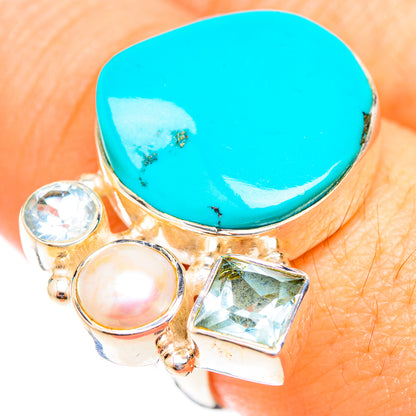 Tibetan Turquoise Rings handcrafted by Ana Silver Co - RING118664