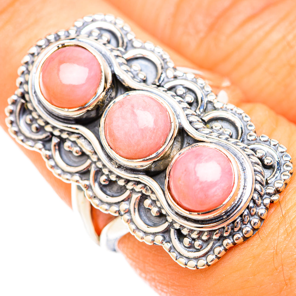 Pink Opal Rings handcrafted by Ana Silver Co - RING118673
