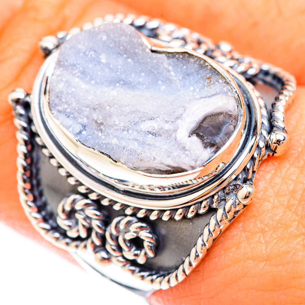 Desert Druzy Rings handcrafted by Ana Silver Co - RING118682