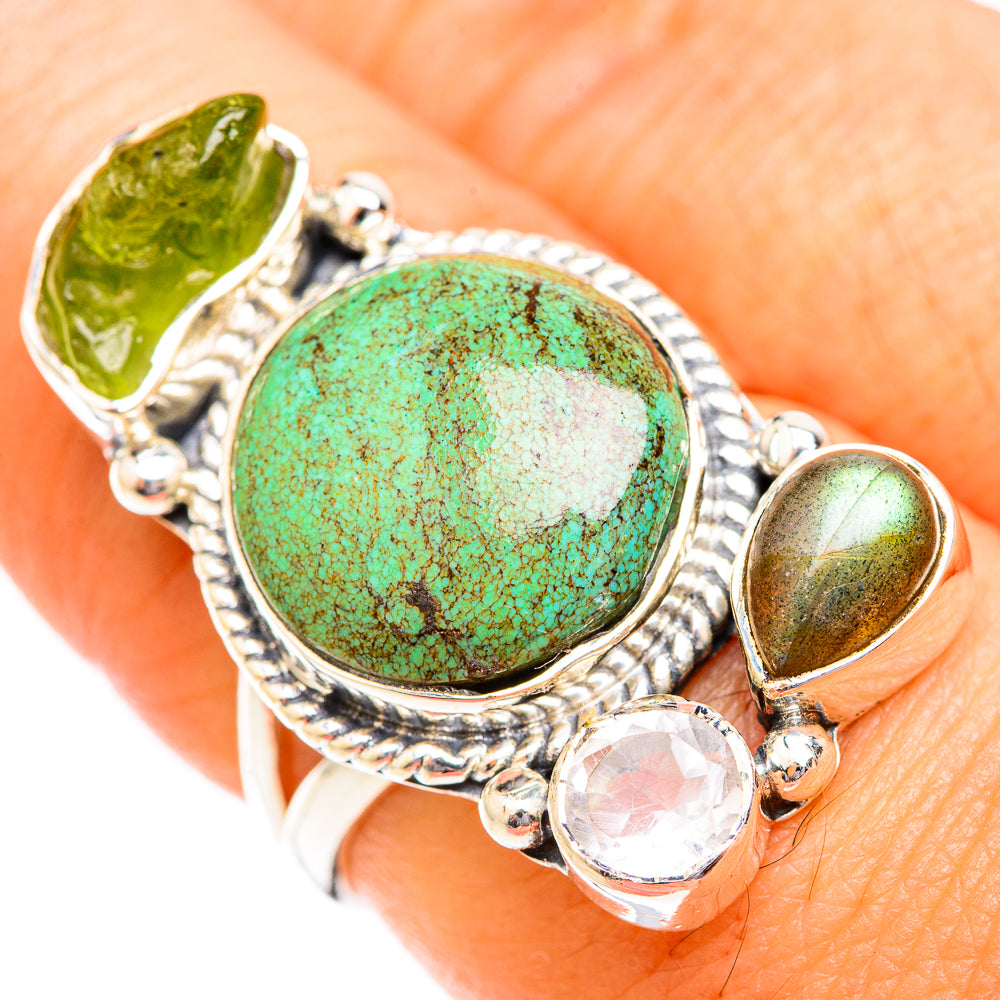 Tibetan Turquoise Rings handcrafted by Ana Silver Co - RING118690