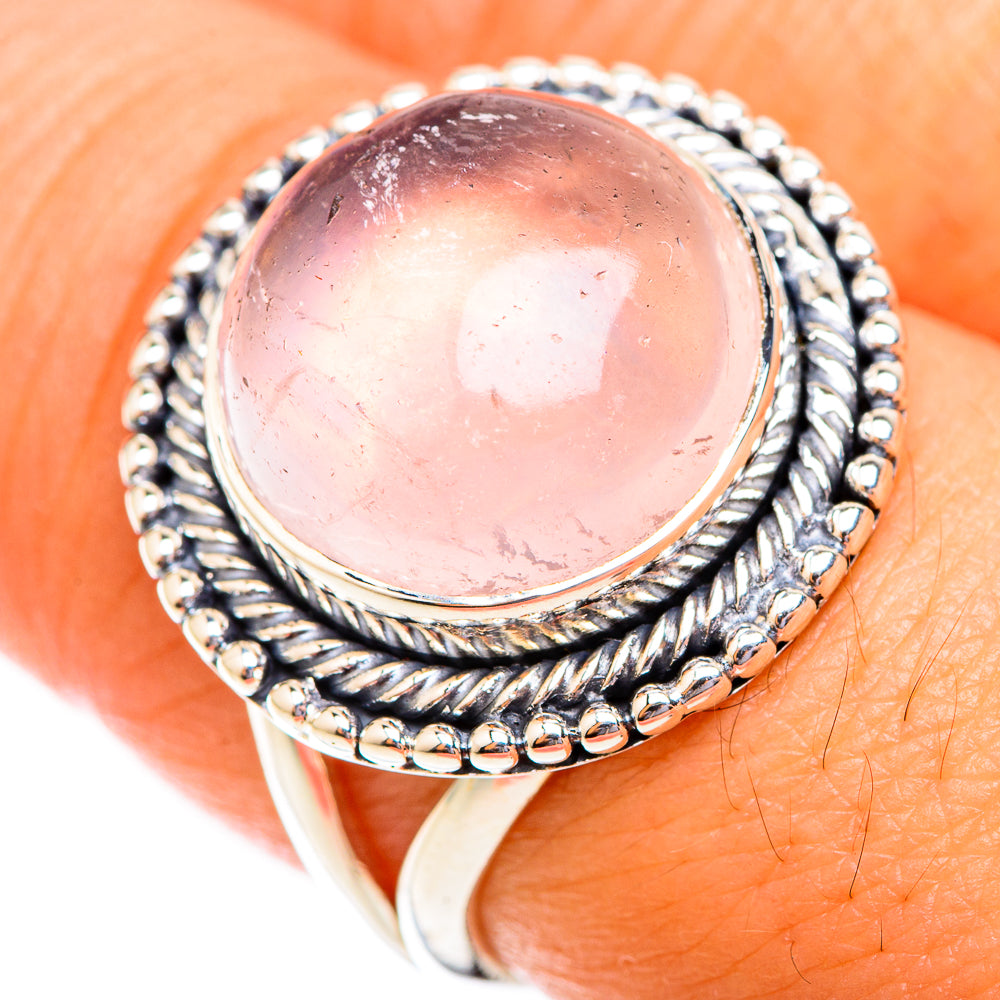 Rose Quartz Rings handcrafted by Ana Silver Co - RING118694