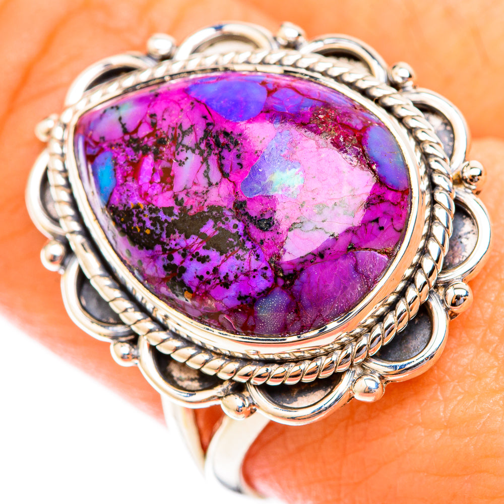 Purple Turquoise Rings handcrafted by Ana Silver Co - RING118697