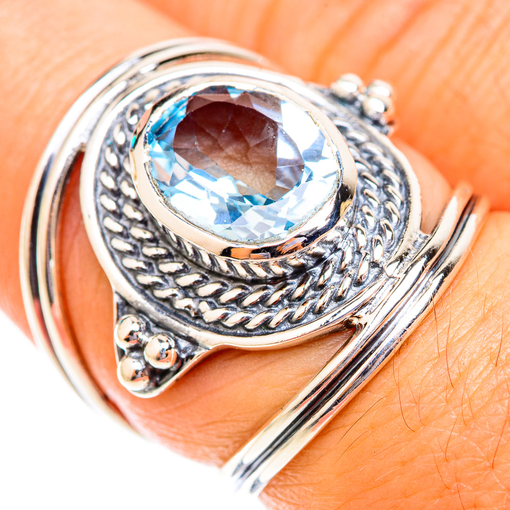 Blue Topaz Rings handcrafted by Ana Silver Co - RING118709