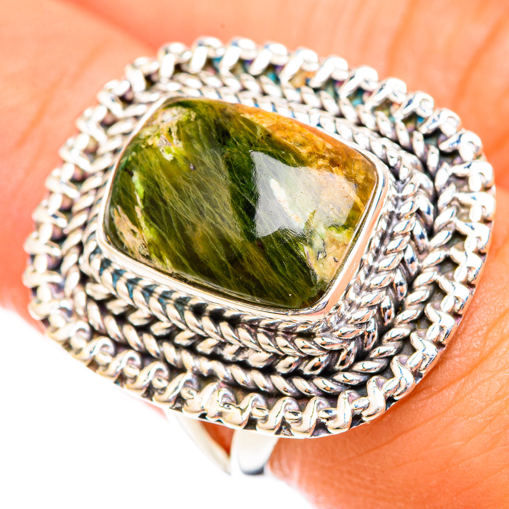 Australian Green Opal Rings handcrafted by Ana Silver Co - RING118711