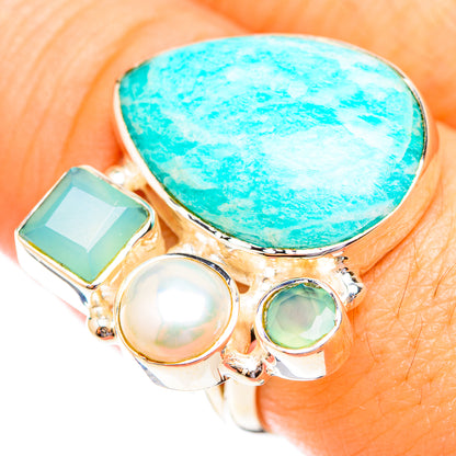 Amazonite Rings handcrafted by Ana Silver Co - RING118712