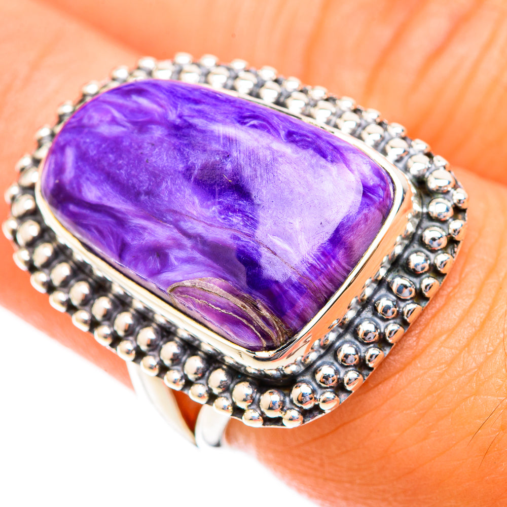 Charoite Rings handcrafted by Ana Silver Co - RING118718