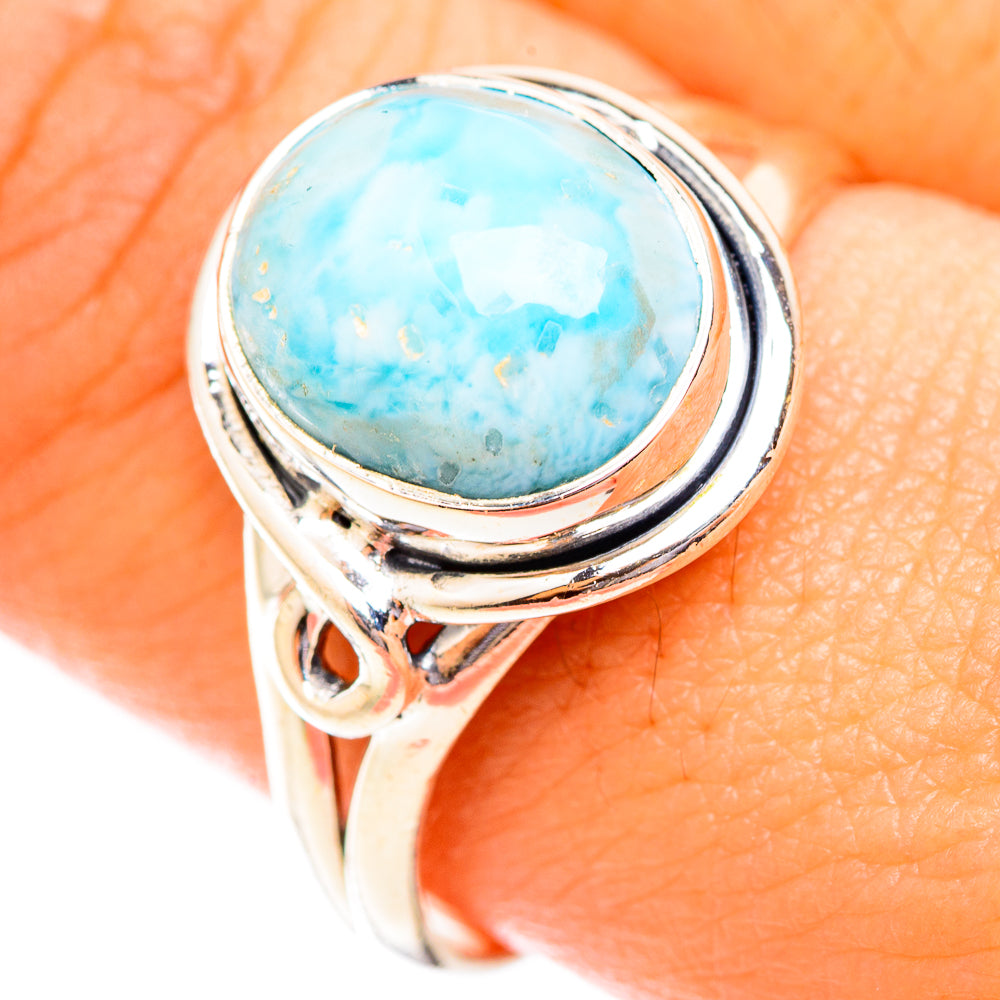 Larimar Rings handcrafted by Ana Silver Co - RING118728