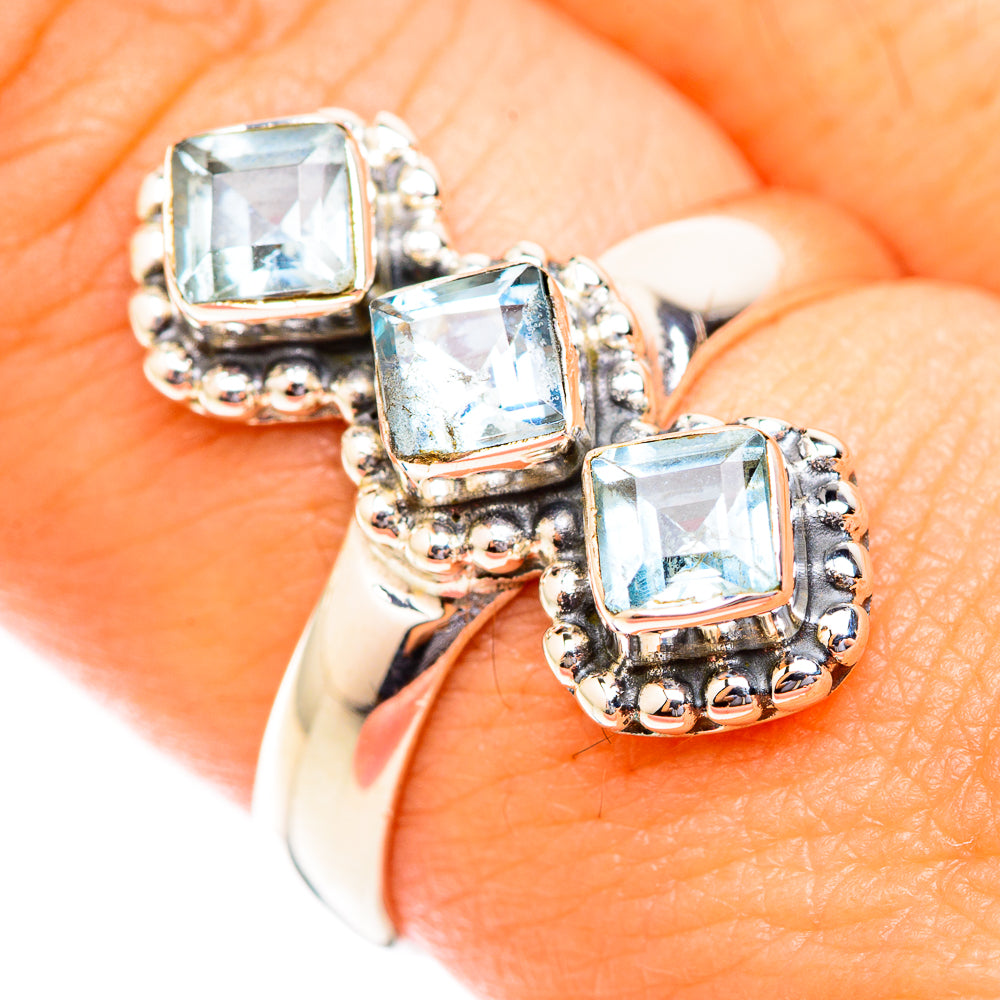 Blue Topaz Rings handcrafted by Ana Silver Co - RING118730