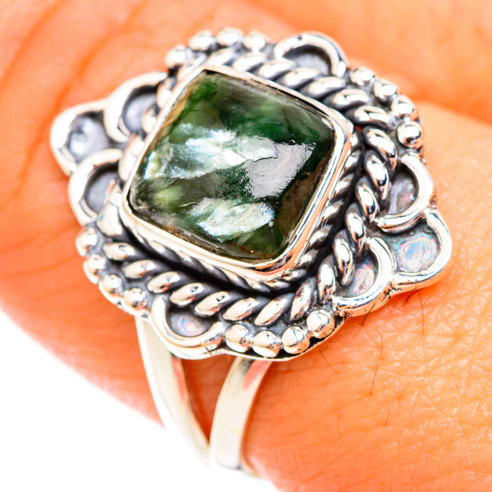 Seraphinite Rings handcrafted by Ana Silver Co - RING118731
