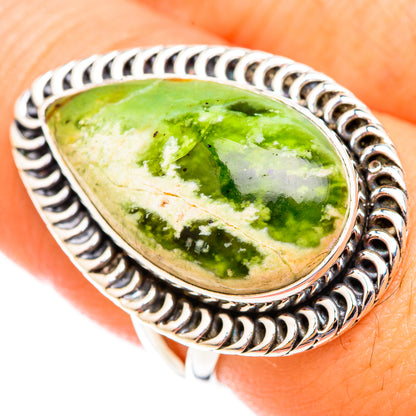 Australian Green Opal Rings handcrafted by Ana Silver Co - RING118733