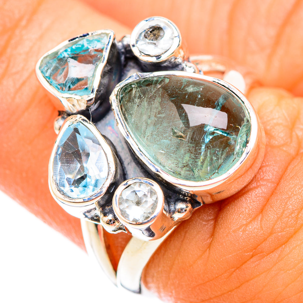 Aquamarine Rings handcrafted by Ana Silver Co - RING118749