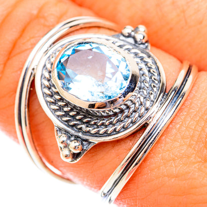 Blue Topaz Rings handcrafted by Ana Silver Co - RING118751