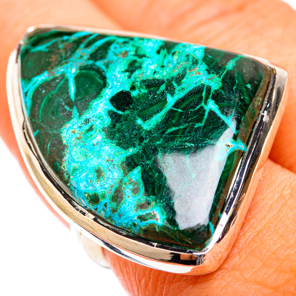 Malachite In Chrysocolla Rings handcrafted by Ana Silver Co - RING118758